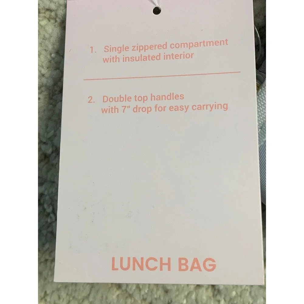 LoveShackFancy x Target Yoobi Everblooming Rosettes Ditsy Lunch Tote Breezy Blue